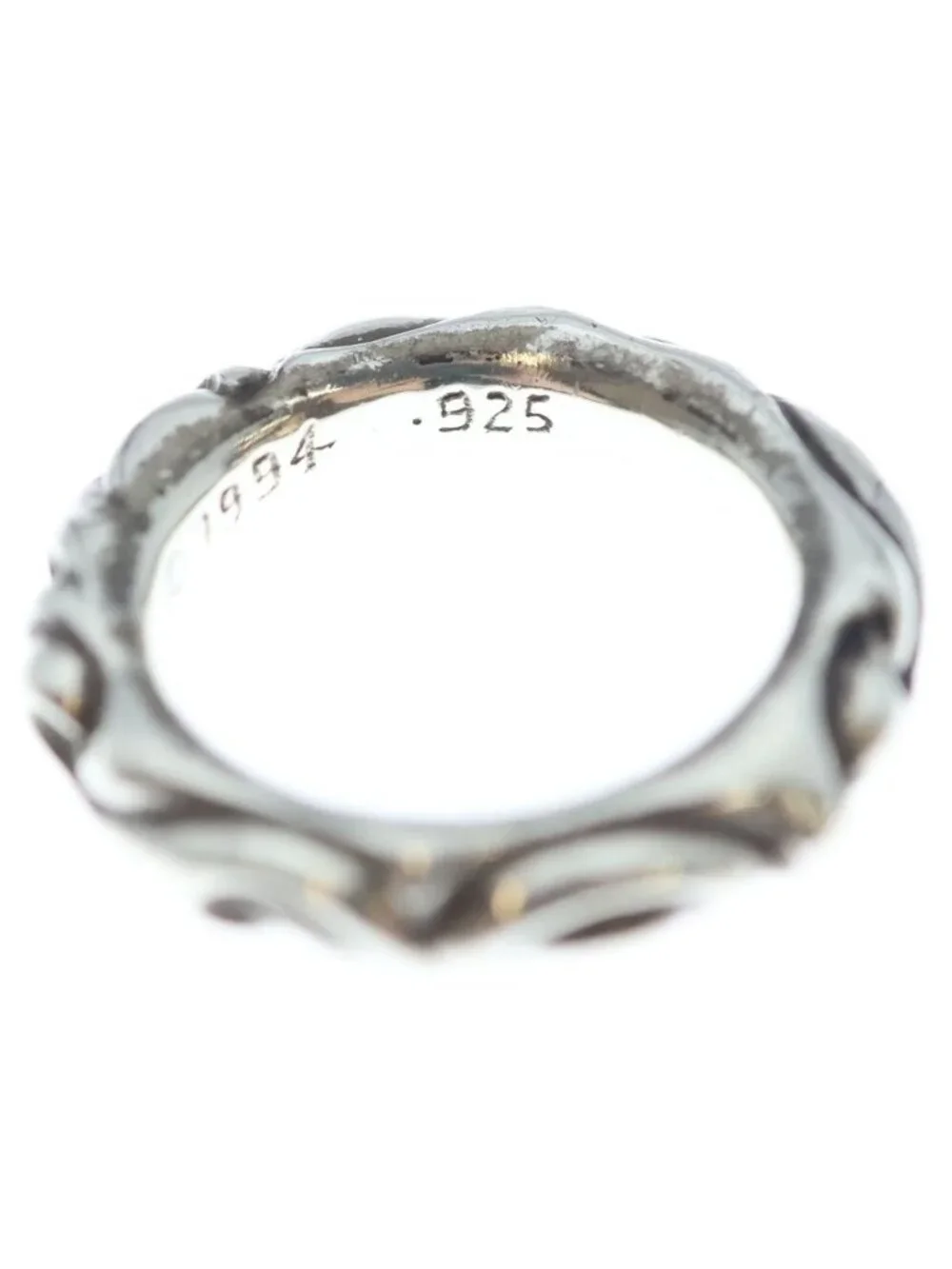 Chrome Hearts Scrl Band Scroll Ring Silver